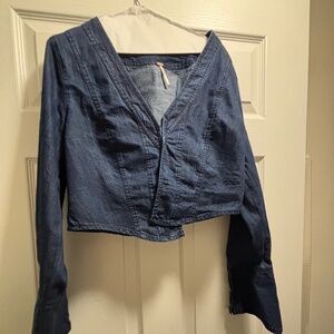 Free people denim top M